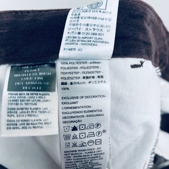 COPY - Levi’s Women’s Pans Baggy Throusers A Mid Rise Straight Leg Brown Size 3… - Picture 13 of 15